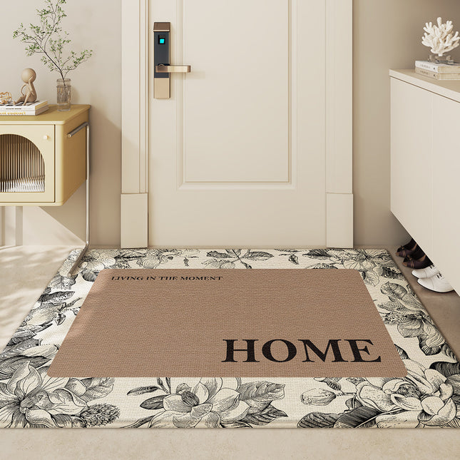 Light luxury entrance rug door mats indoor, home dusting floor mats - household absorbent scuffing non-slip doormat
