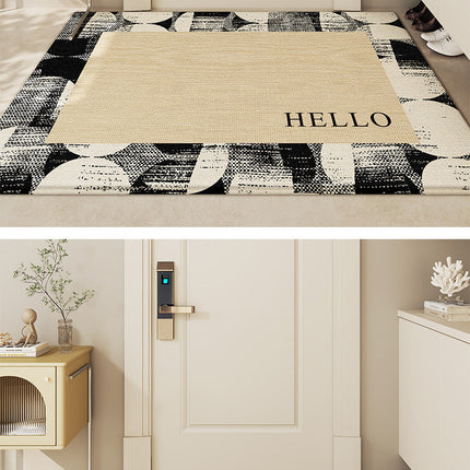 Tapis d'entrée de luxe léger, tapis de porte d'intérieur, tapis de sol dépoussiérant pour la maison, paillasson absorbant et antidérapant