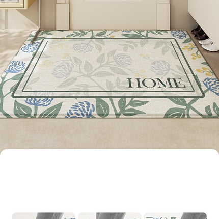 Tapis d'entrée de luxe léger, tapis de porte d'intérieur, tapis de sol dépoussiérant pour la maison, paillasson absorbant et antidérapant