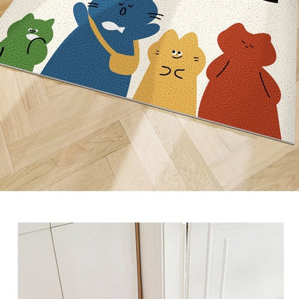 Entryway rug floor mats for home, silk loop high elasticity front door mat household doormat indoor door mats welcome mat