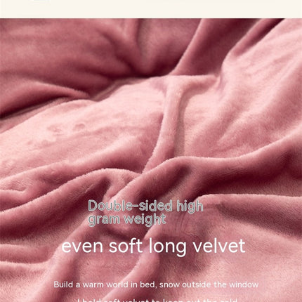 Flannel  Comforter Cover Flannel Duvet Cover Queen Size-Bedding Set 4 Pieces Luxury Flannel Winter Warm Bedding Duvet Cover Set With Zipper