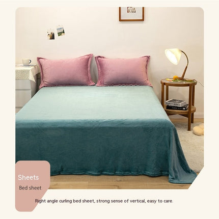 Housse de Couette en Flanelle Housse de Couette en Flanelle Ensemble de literie Queen Size 4 pièces Ensemble de Housse de Couette Chaude d'hiver en Flanelle de Luxe avec Fermeture à glissière 2