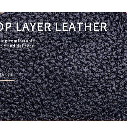Card Holder Credit Card Holder, Genuine Leather Men's and Women's Zipper Organizer Small Wallet, Anti-theft Brush Security Coin Purse