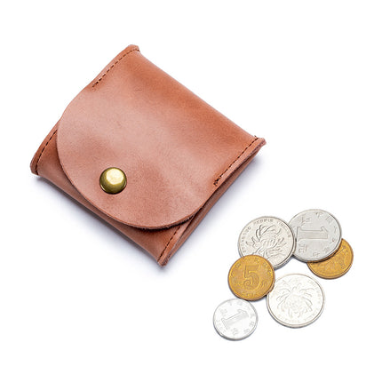 Compact Leather Moon Pocket Squeeze Coin Pouch, Earphone Pouch, Coin Clip Pouch, Cash Tray Pouch Wallet