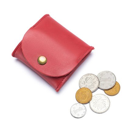 Compact Leather Moon Pocket Squeeze Coin Pouch, Earphone Pouch, Coin Clip Pouch, Cash Tray Pouch Wallet
