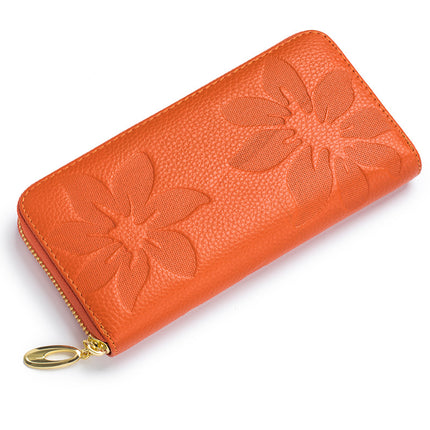 Women's Wallet,PU Leather Zipper Long,Portable Clutch,Women's Cell Phone Wallet Coin Case Card Case