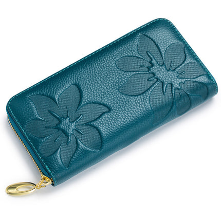 Women's Wallet,PU Leather Zipper Long,Portable Clutch,Women's Cell Phone Wallet Coin Case Card Case