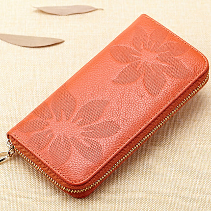 Women's Wallet,PU Leather Zipper Long,Portable Clutch,Women's Cell Phone Wallet Coin Case Card Case