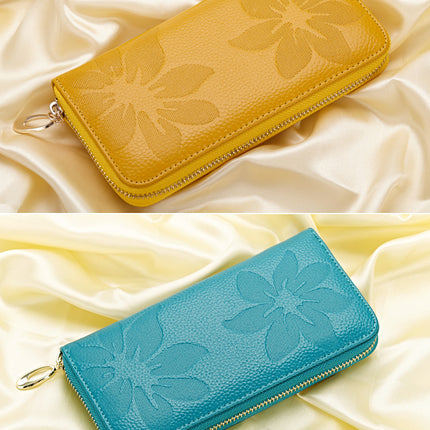 Women's Wallet,PU Leather Zipper Long,Portable Clutch,Women's Cell Phone Wallet Coin Case Card Case