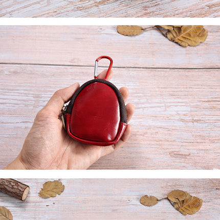 Genuine Leather Coin Pouch Keychain, Genuine Leather Mini Belt Pouch, Coin Organizer, Coin Clip, Unisex Genuine Leather Zipper Pouch