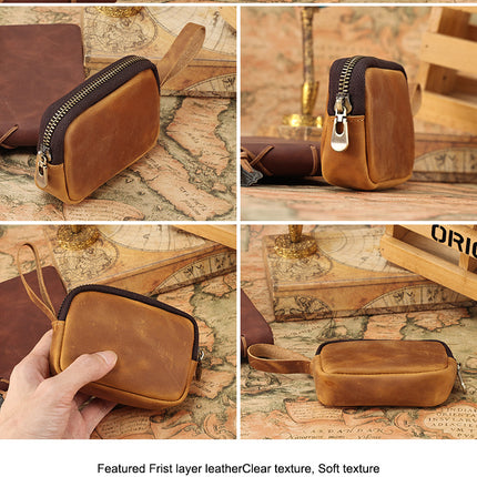 Men's and Women's Wallet, Mini Coin Purse, Zipper Wristlet Wallet Coin Pouch Headphone Organizer Bag
