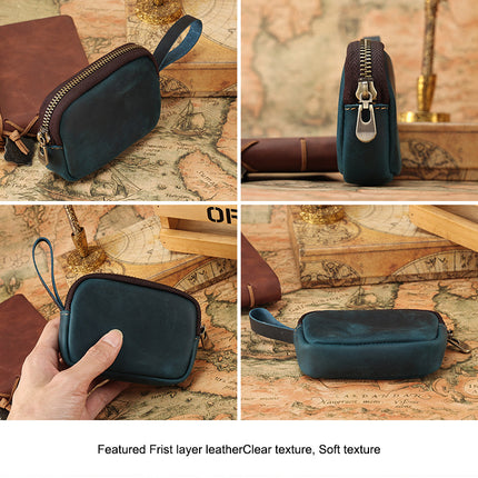 Men's and Women's Wallet, Mini Coin Purse, Zipper Wristlet Wallet Coin Pouch Headphone Organizer Bag