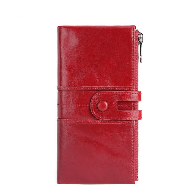 Women's Wallet Leather Phone Case Leather Case Long Credit Card Holder Minimalist Coin Purse Large Capacity Zipper Clutch