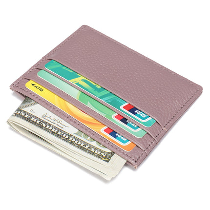 Universal credit card holder, ultra-thin ID card holder, leather card holder for men and women's wallets, minimalist business card holder