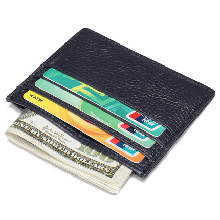Universal credit card holder, ultra-thin ID card holder, leather card holder for men and women's wallets, minimalist business card holder