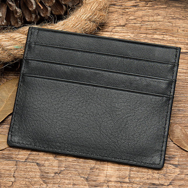 Universal credit card holder, ultra-thin ID card holder, leather card holder for men and women's wallets, minimalist business card holder