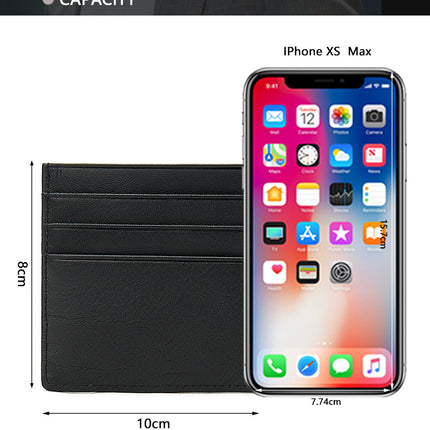 Universal credit card holder, ultra-thin ID card holder, leather card holder for men and women's wallets, minimalist business card holder