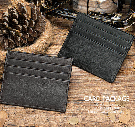 Universal credit card holder, ultra-thin ID card holder, leather card holder for men and women's wallets, minimalist business card holder