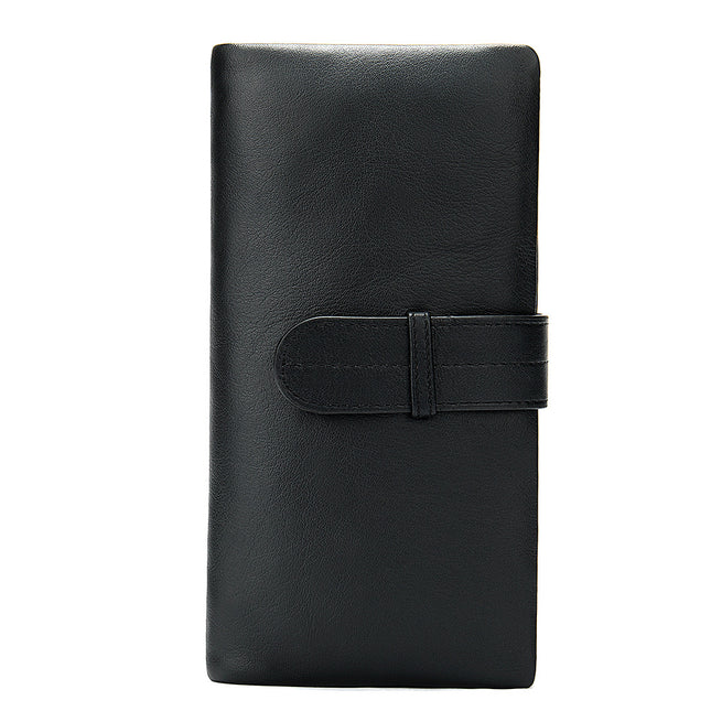 Men's Leather Wallet ID Card Holder Wallet Coin Long Clutch Bifold Business Bag Wallet Wallet Men's Wallet