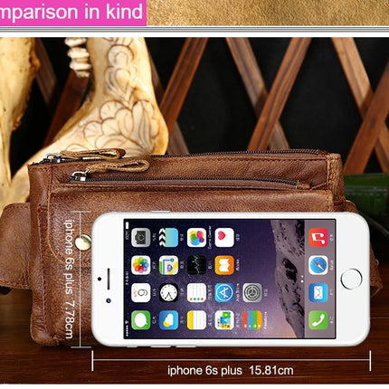 Chest Bag Genuine Leather Men Shoulder Messenger Belt Bags Casual Waist Packs Fanny Pack for Phone Pouch Travel Vintage