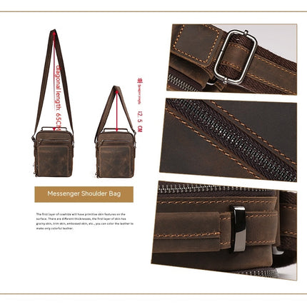 Sac à bandoulière en cuir pour hommes, sac à main fourre-tout décontracté, sac à bandoulière imperméable, sac à bandoulière de sport décontracté, sac à bandoulière