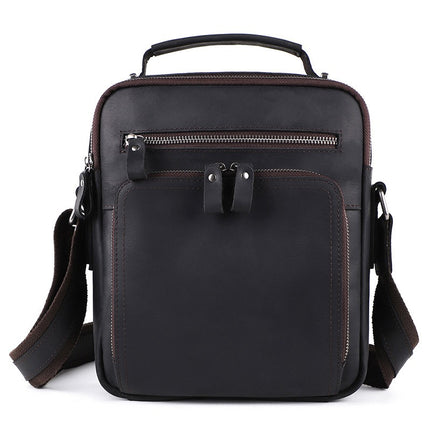 Sac à bandoulière en cuir pour hommes, sac à main fourre-tout décontracté, sac à bandoulière imperméable, sac à bandoulière de sport décontracté, sac à bandoulière