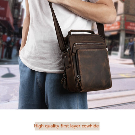 Sac à bandoulière en cuir pour hommes, sac à main fourre-tout décontracté, sac à bandoulière imperméable, sac à bandoulière de sport décontracté, sac à bandoulière