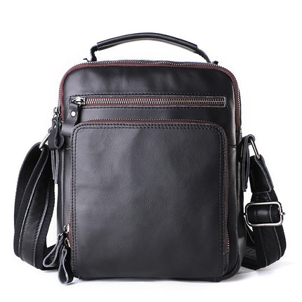 Sac à bandoulière en cuir pour hommes, sac à main fourre-tout décontracté, sac à bandoulière imperméable, sac à bandoulière de sport décontracté, sac à bandoulière