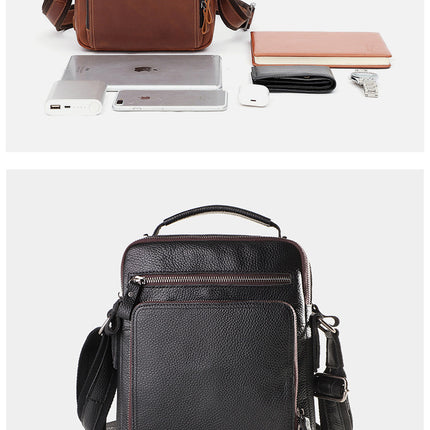 Sac à bandoulière en cuir pour hommes, sac à main fourre-tout décontracté, sac à bandoulière imperméable, sac à bandoulière de sport décontracté, sac à bandoulière