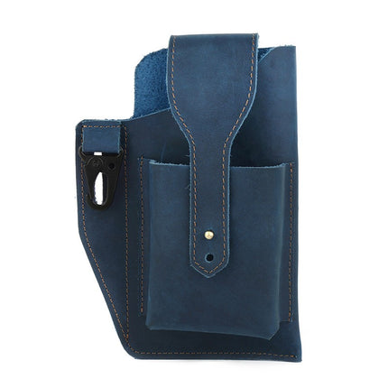 Cell Phone Belt Buckle Leather Pouch, Vertical Cell Phone Waist Bag, Universal PU Leather Men's Cell Phone Holder Cell Phone Waist Bag