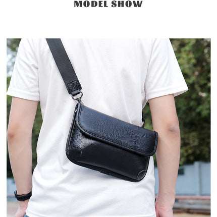 Herren Umhängetasche Mode Flap Reisetasche Business Kleine Herrentasche, Vintage Schulter Umhängetasche Herren Ledertasche