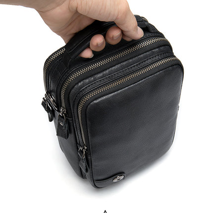 Kleine Herren-Umhängetasche aus Leder, Business-Handy-Umhängetasche, Umhängetasche, Geldbörse, Seitentasche, Tragetasche, Handtasche, Reisetasche