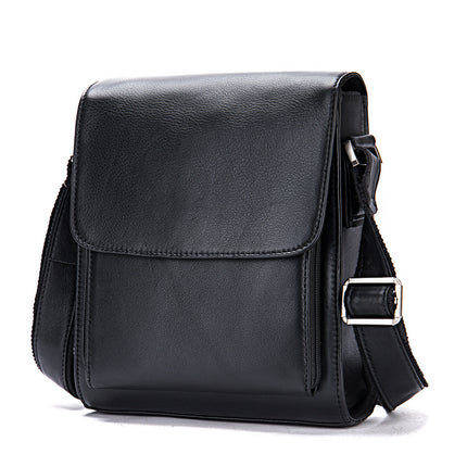 sac à bandoulière à rabat vintage, sac messager en cuir. Sac à bandoulière pour iPad en cuir Crazy Horse, sac à dos décontracté en cuir robuste
