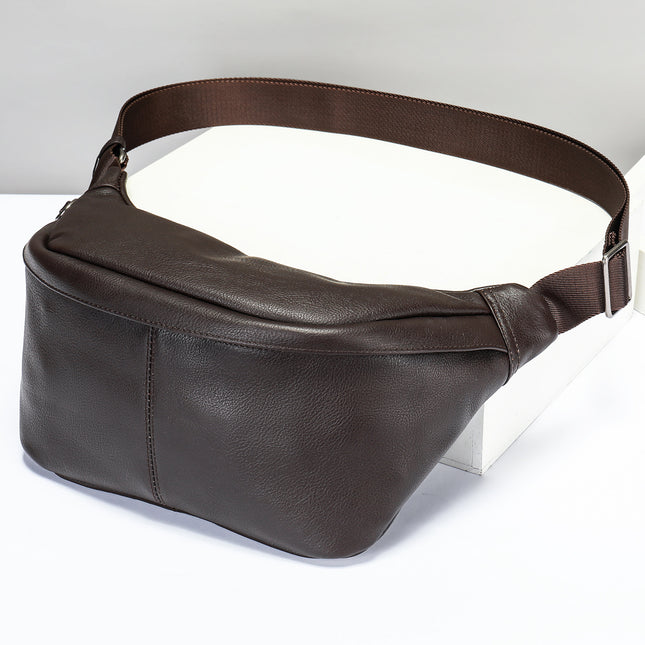 Waterproof Sports Waist Bag Pack Waist Bag Men Fit Crossbody Bag Leather Men's Bag Commuter Chest Bag
