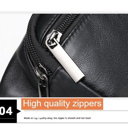 Sac de taille en cuir pour hommes, sac à bandoulière imperméable à la mode en cuir, sac de poitrine pour hommes, sac de taille multifonctionnel