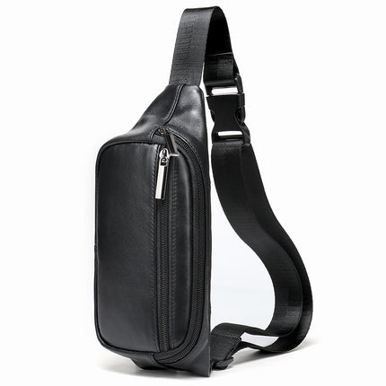 Sac de taille en cuir pour hommes, sac à bandoulière imperméable à la mode en cuir, sac de poitrine pour hommes, sac de taille multifonctionnel
