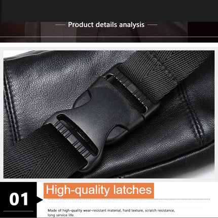Sac de taille en cuir pour hommes, sac à bandoulière imperméable à la mode en cuir, sac de poitrine pour hommes, sac de taille multifonctionnel