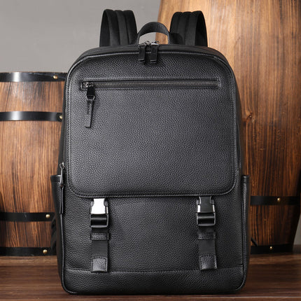 Sac à bandoulière pour hommes d'affaires sac à dos en cuir véritable pour hommes en plein air en peau de vache sac à dos d'ordinateur marée, sacs à dos pour hommes