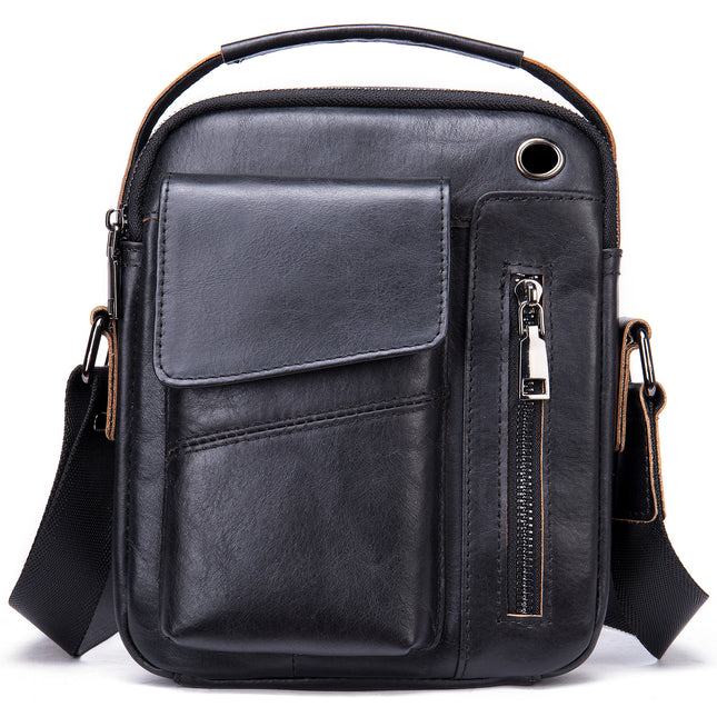 Large Capacity Men's Men's Bag Men's Leather Bag Men's Bag Crossbody Bag Shoulder Bag Retro Messenger Bag