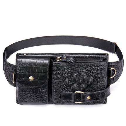 Sac en cuir pour hommes, sacoche en cuir de vache collé, pochette pour téléphone portable, sac de poitrine à bandoulière pour hommes