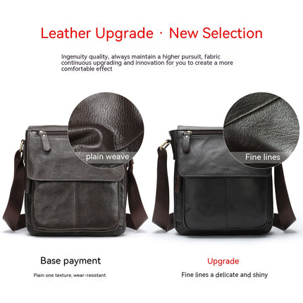 Sac pour hommes en cuir véritable sac à bandoulière tête en cuir de vachette sac casual couverture hommes sac à bandoulière
