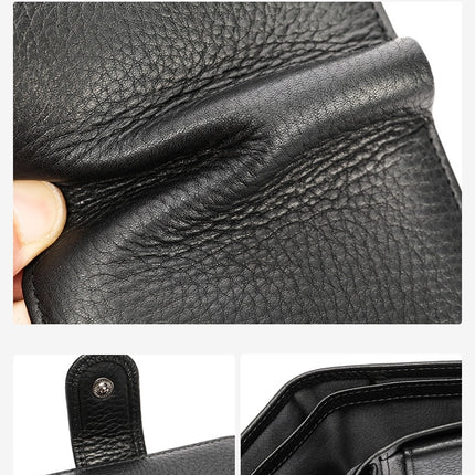 Wallets Men Anti-Theft RFID Blocking Bifold Leather Wallet Head Layer Cowhide Wallet Money Cards Coin Organiser Purse For Men
