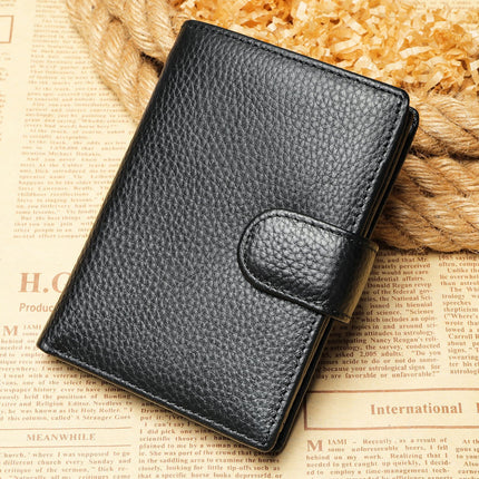 Wallet for Men-Genuine Leather Bifold Wallet With ID Window,Functional Compact Leather Wallet for Men Coin Purse