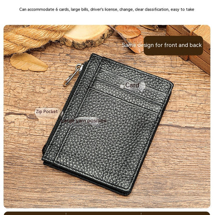 Womens Slim Credit Card Holder Mini Front Pocket Wallet Coin Purse Zipper Coin Pouch Small Wallets for Women Zipper ID Card Holder