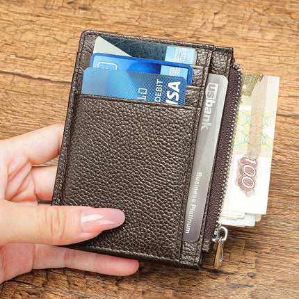 Womens Slim Credit Card Holder Mini Front Pocket Wallet Coin Purse Zipper Coin Pouch Small Wallets for Women Zipper ID Card Holder