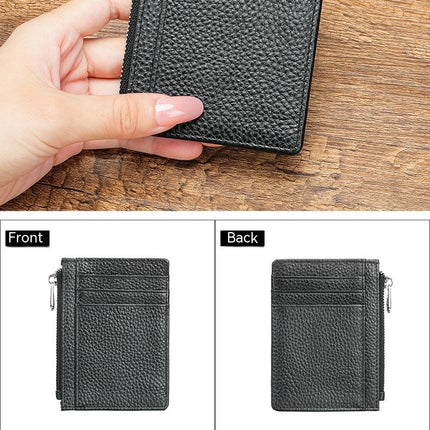 Womens Slim Credit Card Holder Mini Front Pocket Wallet Coin Purse Zipper Coin Pouch Small Wallets for Women Zipper ID Card Holder