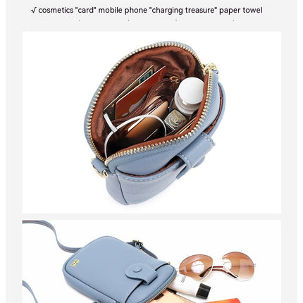 Petit sac à bandoulière pour femmes, portefeuille pour téléphone portable, mini sac à bandoulière, portefeuille à fermeture éclair, petite centaine fraîche avec petit sac