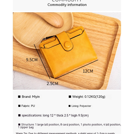 Petit portefeuille en cuir véritable pour femmes, à deux volets, Compact, avec fermeture éclair, porte-cartes, pince à billets, porte-monnaie