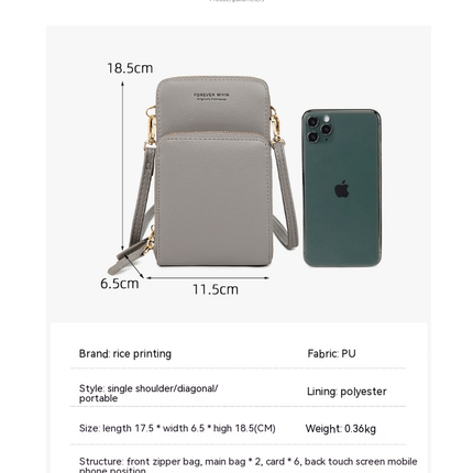 Multifunctional touch screen cell phone bag women crossbody bag cell phone bag fashion large capacity small bag