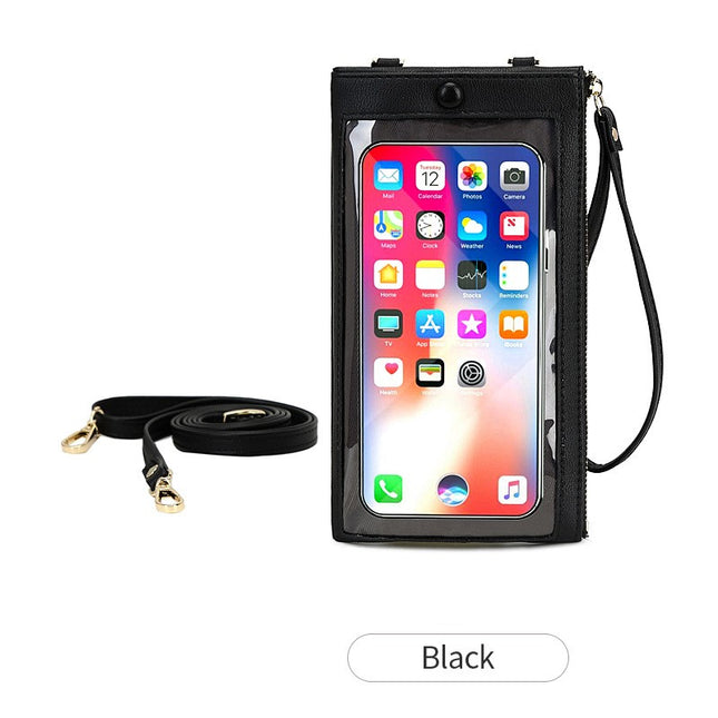 Women's touch screen cell phone bag, small crossbody purse wallet with credit card slots, touch screen cell phone bag